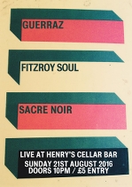 Sacre Noir Henry's Cellar Bar Poster 2016